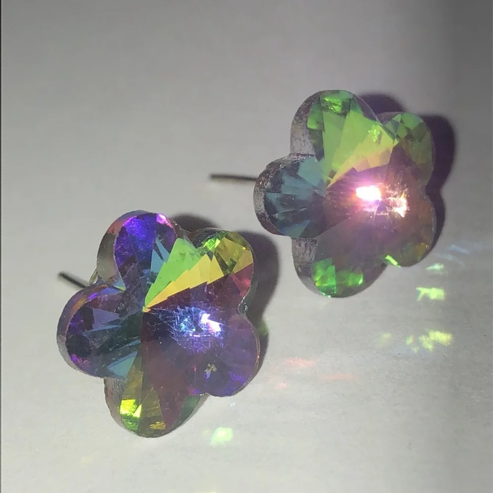 Colorful Flower Stud Earrings